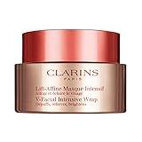 Clarins V-Facial Intensive Wrap Face Mask | Award-Winning Facial Contouring Mask | Visibly Reduces Puffiness and Swelling Caused by Stress,Heat and Hormonal Changes | Promotes Even Skin Tone | 2.5 Oz