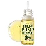 BodyJ4You Piercing Keloid Bump Removal - Natural Oil Piercing Bump Treatment - Nose Septum Belly Ear Cleaner Soothing Skin Recovery Solution - Safe Care Piercing Reduce Appearance Scars - 0.33 Fl Oz
