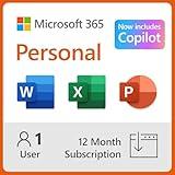 Microsoft 365 Personal | 12-Month Subscription, 1 person | Word, Excel, PowerPoint | 1TB OneDrive cloud storage | PC/Mac Instant Download | Activation Required