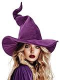 Ibeauti Wizard Hat for Adult Halloween Costume Witch Hat Cosplay Accessory (Purple)
