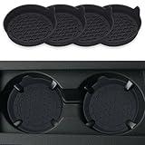 ZSDY Car Cup Coaster, Silicone Universal Cup Holder Insert with Wonderful Box, Non-Slip Car Cup Holder Coasters, Car Accessories Interior Sets for Women and Men, 4 Pack Black