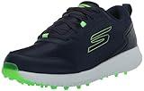 Skechers Men's Max Fairway 4 Lightweight Spikeless Golf Shoe, Navy/Lime, 11