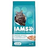 IAMS Proactive Health Indoor Weight Control & Hairball Care Adult Dry Cat Food, Chicken & Turkey Recipe, 3.5 lb. Bag