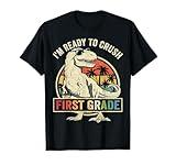 Ready To Crush First Grade 1st Day Of School Dinosaur Boys T-Shirt