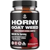 Horny Goat Weed for Men - Extra Strength Male Supplement with Black Maca Root, Tongkat Ali, Saw Palmetto & Panax Ginseng Extract for Stamina & Energy - 60 Capsules