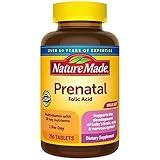 Nature Made Prenatal Multivitamin with Folic Acid, Prenatal Vitamin and Mineral Supplement for Daily Nutritional Support, 250 Tablets, 250 Day Supply