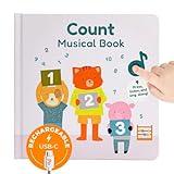 Cali's Books Count Nursery Rhymes Music Book for Toddlers 1-3, Interactive Books for 1+ Year Old with 6 Animal Songs - Educational Toddler Books Ages 1-3