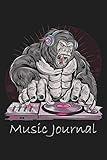 Music Journal: Music Songwriting Journal: Blank Sheet Music, Lyric Diary and Manuscript Paper for Songwriters and Musicians Gifts for Music and Gorilla Lovers