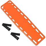 Jenaai Jenaai 72.83 x 17.72 x 2.5 Inch Spine Board Stretcher with Backboard Straps, Backboard Immobilization Portable Spine Stretcher Plastics Spine Boards Lightweight Base Board (Orange)