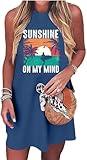 Women Dress Summer Graphic Sundress Mini Beach Tank Dresses Sleeveless Cover Ups Short Casual Sun Dresses