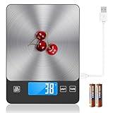 NASA-Grade 33lb Digital Kitchen Scale, Precisely Measures Grams and Ounces for Baking and Cooking,304 Stainless Steel