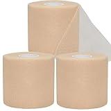ADMITRY Pre Wrap Tape Athletic,3 Rolls Prewrap Headbands for Hair,Foam Underwrap Sports Wrap