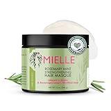 Mielle Organics Rosemary Mint Strengthening Hair Mask for Damaged Hair - Deep Conditioning Treatment Enriched with Biotin, Honey & Coconut Oil - Helps Encourage Longer, Healthier Strands (12 Oz)