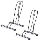 Single Bike Stand Floor by Delta Cycle (2-Pack) - Tool-Free Adjustable Bike Racks for Mountain, Fat Tire, Road Bikes, Freestanding Bicycle Rack for Garage Parking