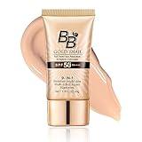 Rosarden BB Cream Tinted Moisturizer With SPF 50, Hydrating Formula Face Sunscreen For All Skin Types, Oil-Free, Light (01)