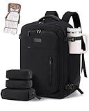 LOVEVOOK Travel Backpack for Women Men with Garment Bag, 40L Carry on Backpack as TSA Personal Item Flight Approved, Luggage Daypack Fits 17.3" Laptop, Overnight Business Weekender Travel Essential