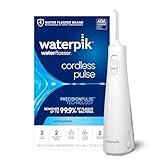 Waterpik Cordless Pulse Rechargeable Portable Water Flosser for Teeth, Gums, Braces Care and Travel with 2 Flossing Tips, Waterproof, ADA Accepted, WF-20 White, Packaging May Vary