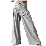 Women High Waist Casual Pants Athletic Running Pants Baggy Lounge Pants Fashion Home Pants Flowy Comfort Pants Gray XX-Large