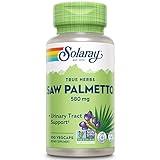 SOLARAY Saw Palmetto Berry 580 mg, Healthy Prostate and Urinary Tract Support from Fatty Acids & Plant Sterols for Men and Women, Non-GMO, Vegan & Lab Verified, 100 VegCaps, 100 Servings