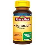 Nature Made Magnesium Oxide 250 mg, Magnesium Supplement for Muscle, Heart, Bone and Nerve Health Support, 100 Tablets, 100 Day Supply