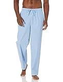 Amazon Essentials Men's Straight-Fit Woven Pajama Pant with Pockets, Light Blue Stripe, Medium