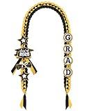 CiyvoLyeen Graduation Leis 2025 Class of 2025 with Glitter Pins Handmade Double Braided Ribbon Garland Money Holder for Him Her Graduation Ceremony Present Congrats Grad Gift Idea (Black & Gold)