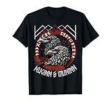 Odin Ravens Huginn & Muninn Vegvisir Norse Vikings Myth T-Shirt