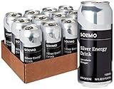 Amazon Brand - Solimo Silver Energy Drink, Sugar Free, 16 fl oz (Pack of 12)