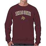 Campus Colors Adult Arch & Logo Soft Style Gameday Crewneck Sweatshirt (Texas State Bobcats - Maroon, Large)