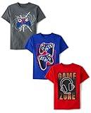 The Children's Place,Boys,Gamer Short Sleeve Graphic T-Shirts,Multipacks,Game Zone/Controller/Controllers 3-Pack,Medium