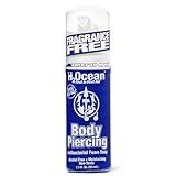 H2Ocean Body Piercing Foam Soap - Organic Sea Salt Piercing Aftercare with Aloe Vera, Alcohol-Free, Unscented, Vegan & Gentle Cleansing Tattoo and Piercing Soap for Healing & Moisturizing - 1.7oz