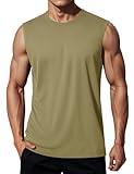MAGCOMSEN Men's Dry Fit Tank Tops UPF 50+ UV Shirts Summer Workout Tank Tops Lightweight Sleeveless Undershirts Dull Cyan L