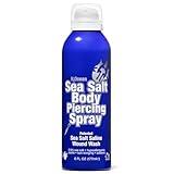 H2Ocean Sea Salt Body Piercing Spray - Saline Piercing Spray for Piercings & Body Modifications - Drug-, Preservative- & GMO-Free Vegan Piercing Aftercare - 6 oz