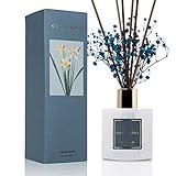 Cocorrína Premium Reed Diffuser Set with Preserved Baby's Breath & Cotton Stick Cashmere Vanilla | 6.7oz Scent Fragrance Oil Diffuser for Bedroom Bathroom Home Décor