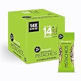 Wonderful Pistachios No Shells, Roasted & Salted Nuts, 0.75 Ounce Bag (Pack of 14), Protein Snacks, Vegan Snacks, On-the-Go, Individual Snacks for Adults
