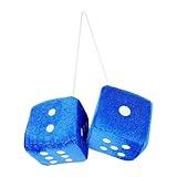 Hanging Car Dices Flufffy - Fuzzy Dice for Car Mirror | Auto Rear Mirror Plush Dice | Fuzzy Dice for Rear View Mirror | Soft and Fuzzy Car Charm Interior Ornament for Sedan, Truck, Decoration