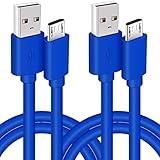 2 PCS 10FT Micro USB Power Cord for Fire TV Stick,PS4,Roku Streaming Stick,Roku Express Premier Plus,Chromecast,E-Reader,Intel Computer Replacement,Charger Charging Cable Compatible with Kindle Tablet