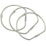 FMHXG 3PCS Metal Open Storage Ring Movable Screw D Storage Ring 3.8 Wire Inside 102mm 4 inch For Warehouse Management DIY Projects Decorative Paper Storage Tape