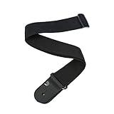 2 in. Polypropelyne Straps with Leather Ends, Black