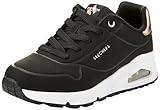 Skechers UNO GEN1-SHIMMER Away Sneaker, Black, 2.5 US Unisex Little Kid