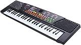 GOFLAME 54-Key Electronic Keyboard Piano with LED Digital Display, Portable Electronic Musical Instrument with Microphone & Adapter, Suitable for Kids and Beginners (Black)