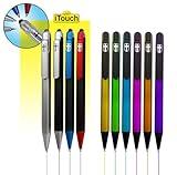 G.T. Luscombe Company, Inc. 10 Piece Inductive Bible Study Pen/Pencil Set | No Smearing or Fading | Cross Imprint | No Bleed Pigmented Ink Black, Blue, Red, Yellow, Green, Pink, Orange, Violet