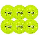 Vulcan | VPRO Flight Outdoor Pickleball | Official Ball of The PPA Tour & MLP | Hi-Vis Yellow | 6 Pack