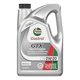 Castrol GTX Full Synthetic 0W-20 Motor Oil, 5 Quarts