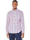 Nautica Men's Wrinkle Resistant Long Sleeve Button Front Shirt, Dreamy Coral, Medium