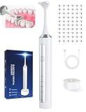 Rechargeable Electric Flosser 4-Speed with 60 Heads & Tongue Cleaner - Wireless Charging Dental Flosser for Adults, Kids, Gum Care - Water Flosser Alternative, Dentist-Approved Flossing Tool
