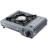 The First Penguin Portable Camping Stove - with Carrying Case 10,000 BTU Great for Emergency Preparedness Kit, High Power Butane Stove, Perfect for Camping, Hiking and Emergency-Grey