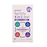 Proov - 4-in-1 Fertility Test for Women - Ovulation & Pregnancy Test Strips - Monitors FSH, LH, PdG & hCG - Promote Chance of Pregnancy - Fertility Hormone Tracking - 1 Cycle Test Kit - 20 Tests