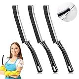 Hiyniaz 3Pcs Crevice Cleaning Brush Tool, Grout Brush Cleaning Supplies, Home Essentials, Bathroom Cleaning Brush Multifunctional Gap Scrub Hard Bristle Crevice Cleaning Brushes for Household Use