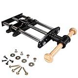 O'SKOOL 9 Inch Quick Release Workbench Front Vise for Woodworking, Heavy Duty Cast Iron Bench Vise with Beechwood Handle